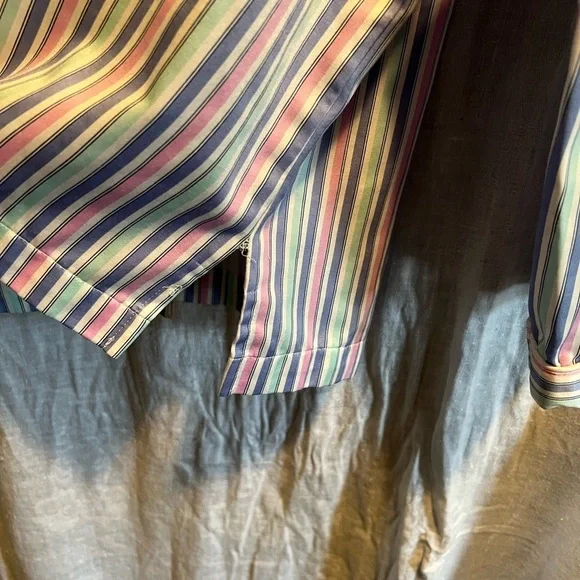 Appleseeds PJ’s. 2 piece. Size large. Blues and pinks. Button up. Stripes. - Picture 5 of 6